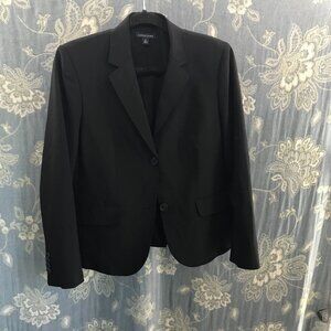 Lands' End black two button blazer size 12P